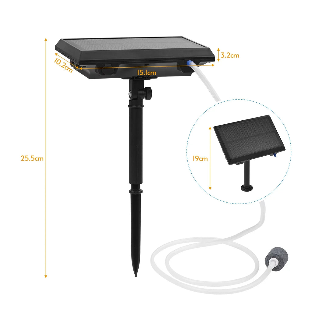 Fish Pond Rechargeable Fishing 5.5V Bubble Small Solar L Ponds Air Fish Air with Aerator & Garden Pools Pump for 1.5W Stone Tranportation Pump Circulation Oxygenator Aquarium