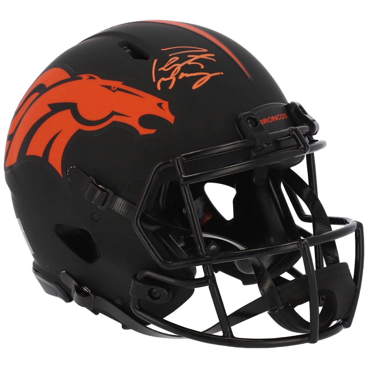 Authentic Speed Peyton Broncos Manning Helmet Eclipse Autographed Alternate Denver Riddell