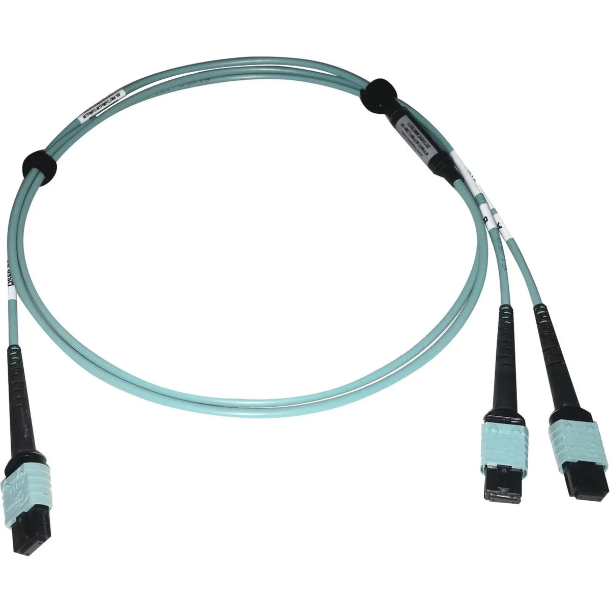 Series 12F 1 Tripp 400G to Aqua, Eaton MTP/MPO-PC MTP/MPO-PC 24F OM4 (x2) 50/125 Optic m Lite Cable, Fiber Plenum (F/F), Multimode