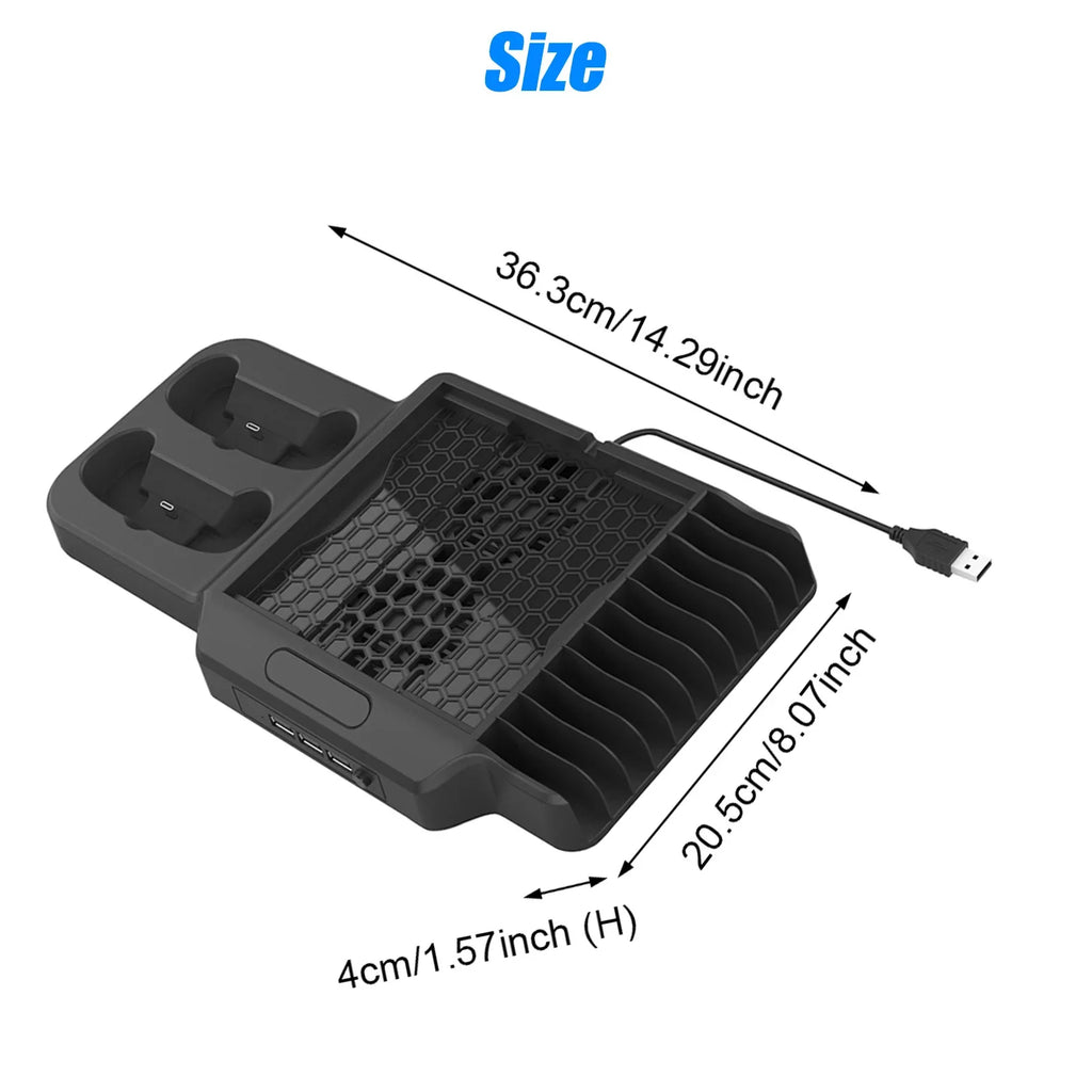 2 for S/X Disc Fit 11 for Game with Fit Vertical Dock Fast Charging Cooling EEEkit 3 Xbox Slots X/S with Ports, Station Controller USB Xbox Series Fans, Series Stand Dual