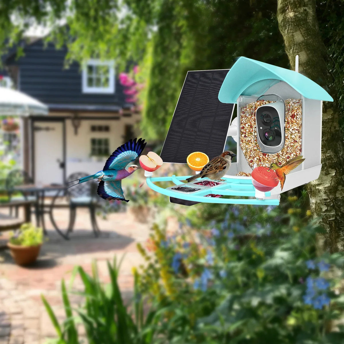 Feeder Video Video 1080pVideo Species 1080p Wireless Camera Camera Vico Powered With Resolution Owsoo Arealer Surveillance camera,PirAi Wifi Feeder Camera App Solar Pir Wifi Ai App