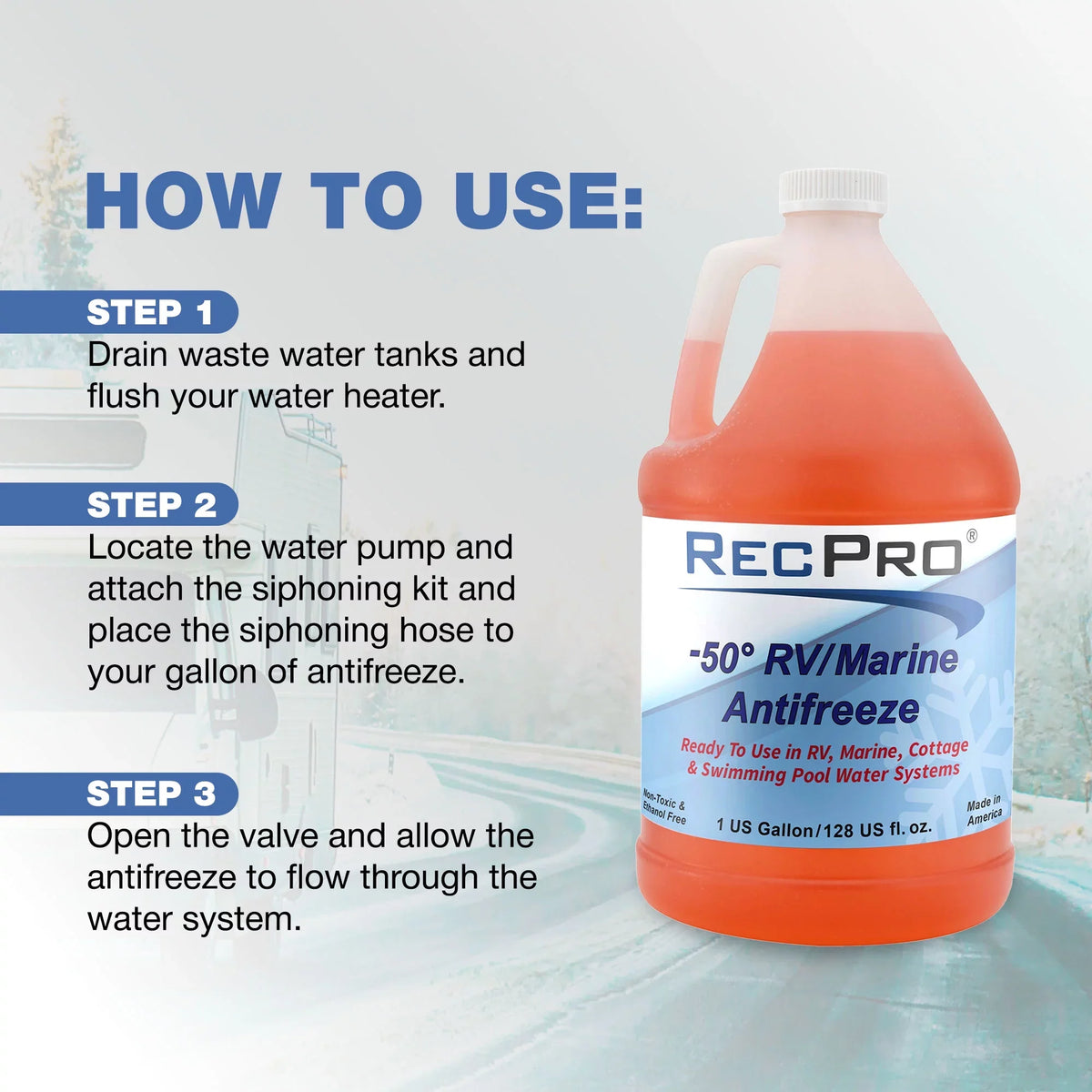 Vehicles Winterizing Antifreeze RV Fluid (2 for Concentrate RecPro Pack)
