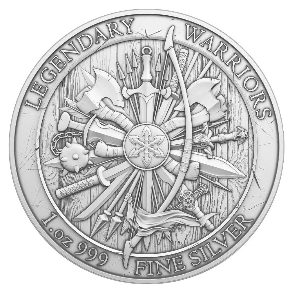 oz .999 Troy 10 - Fine 1 Achilles Round Silver Lot of Design
