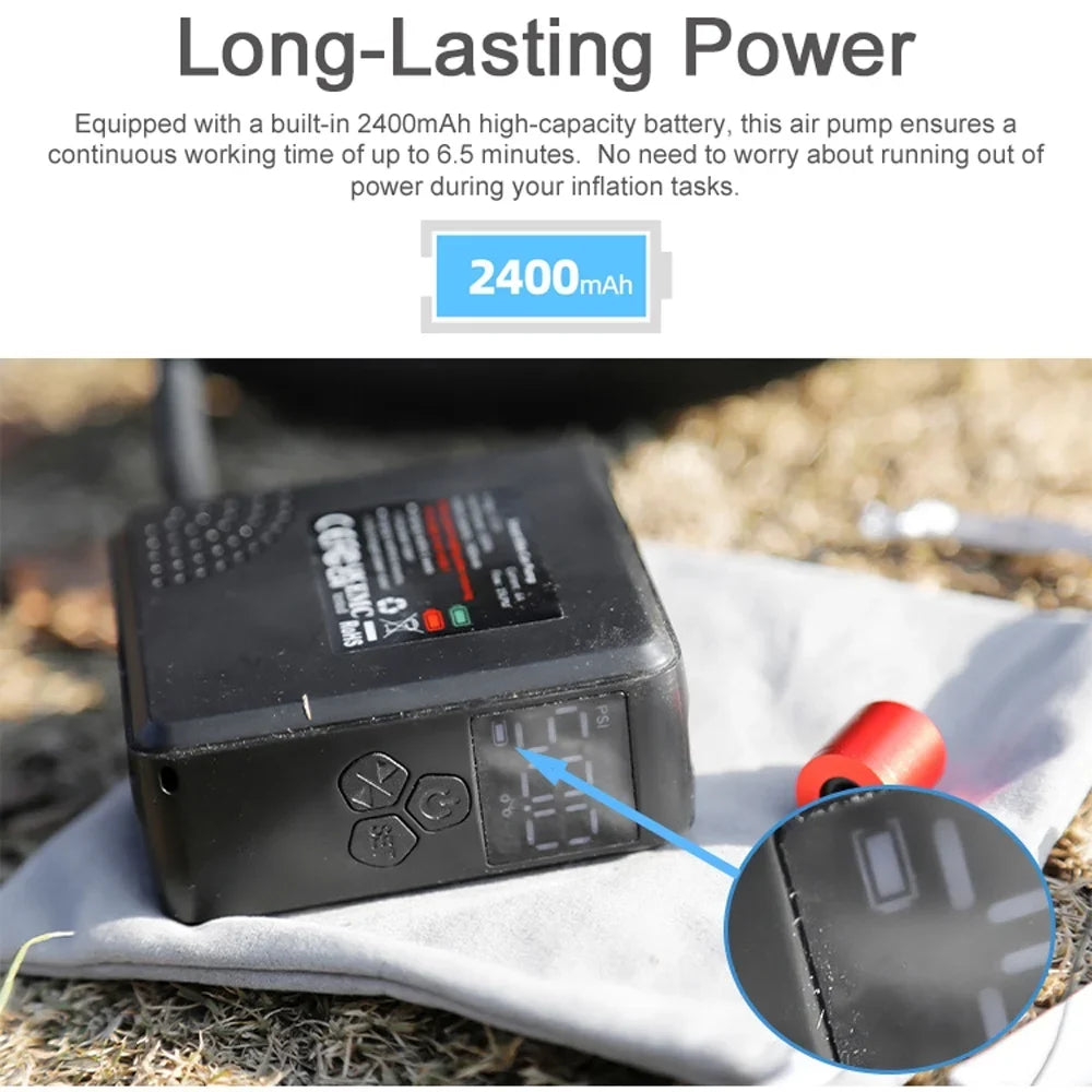 Tire Electric Tomshine Pump Bicycles with Pressure and Detecting Bicycles Tire High Inflator for Electric Pressure