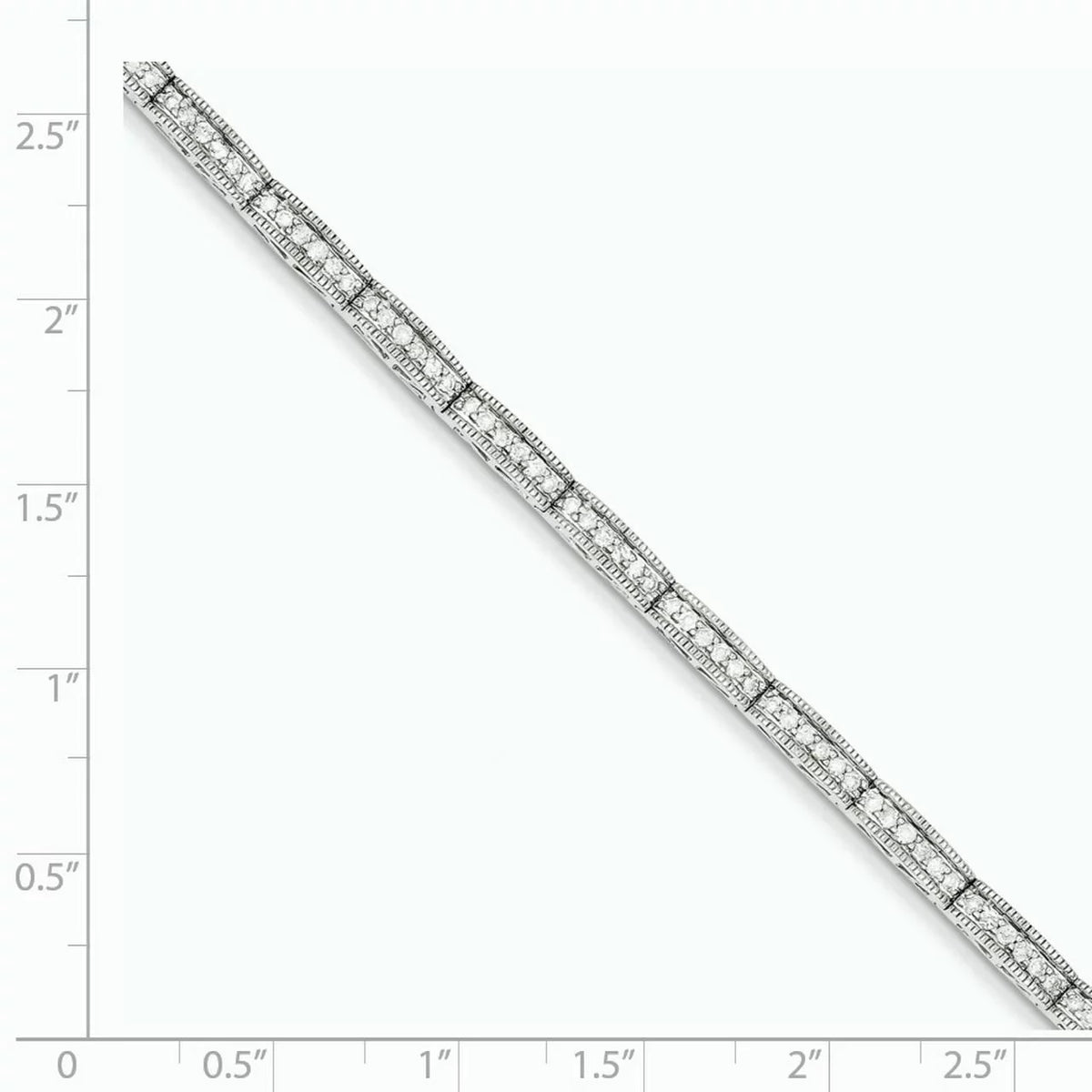 Carat Diamond 14k White Gold Bracelet. 1.02ct Wt- Fancy