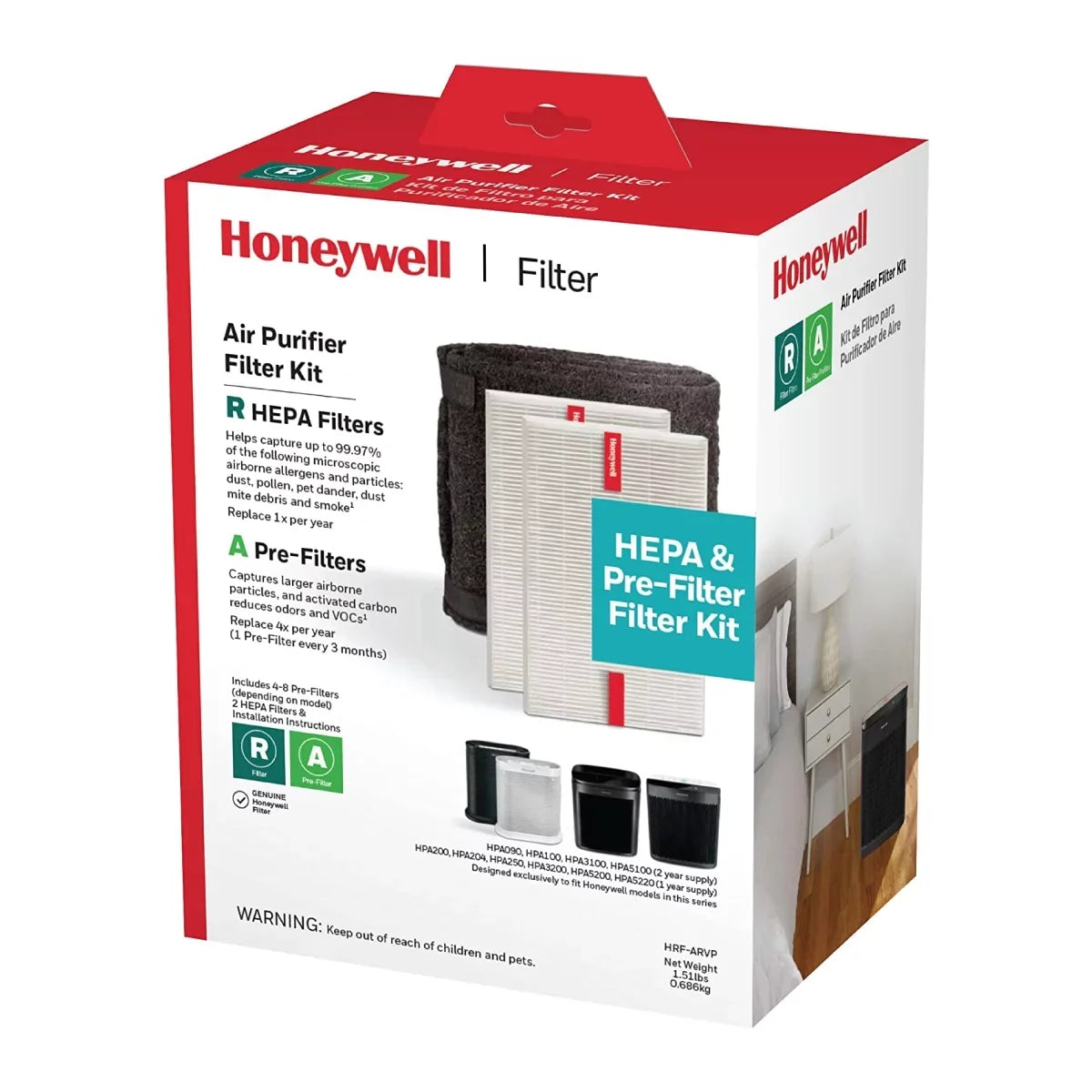 A Value R and Pack, Filter Pre-Filter HRF-ARVP100 Honeywell