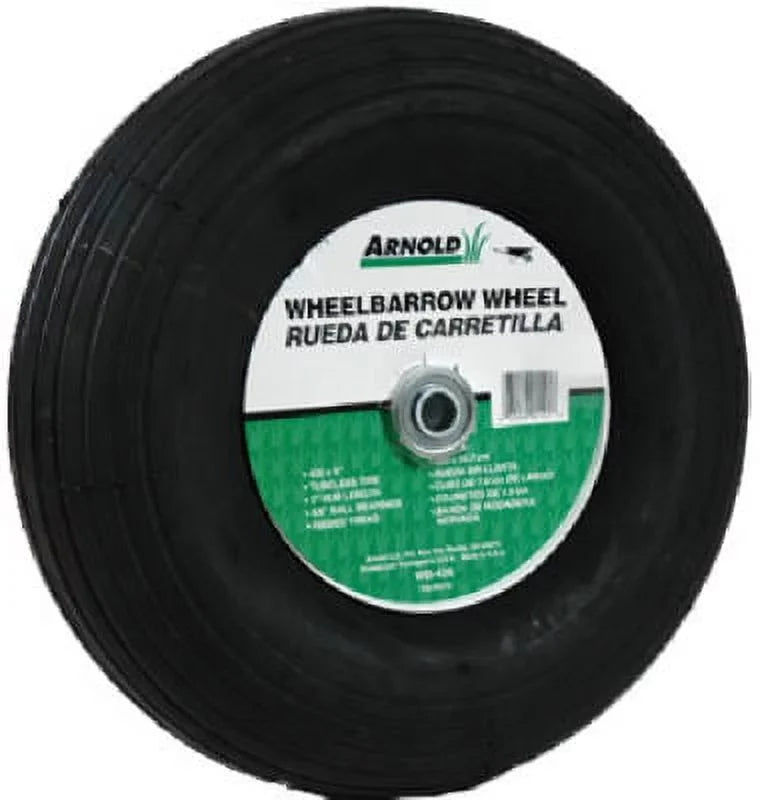 Wheelbarrow Length, 13" Tread Wheel 4.00 Hub O.D3" x Assembly Ribbed 6" Each