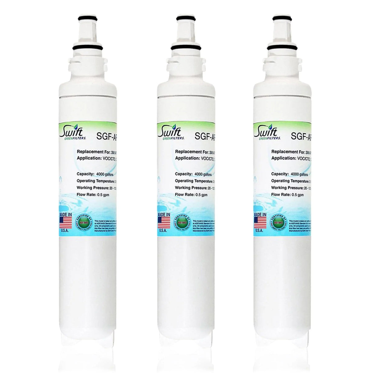 Replacement Commercial for of Filters SGF-AP2-405GS Rx Water 3) 3M AP2-405GS (Pack Green Swift Filters