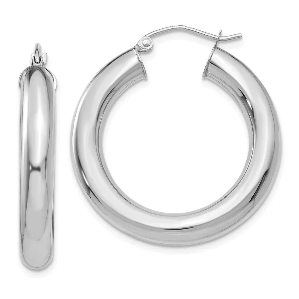 for Real Men Polished Tube Gold Teens; 14kt Women 5mm for Earrings; and and White Hoop Adults