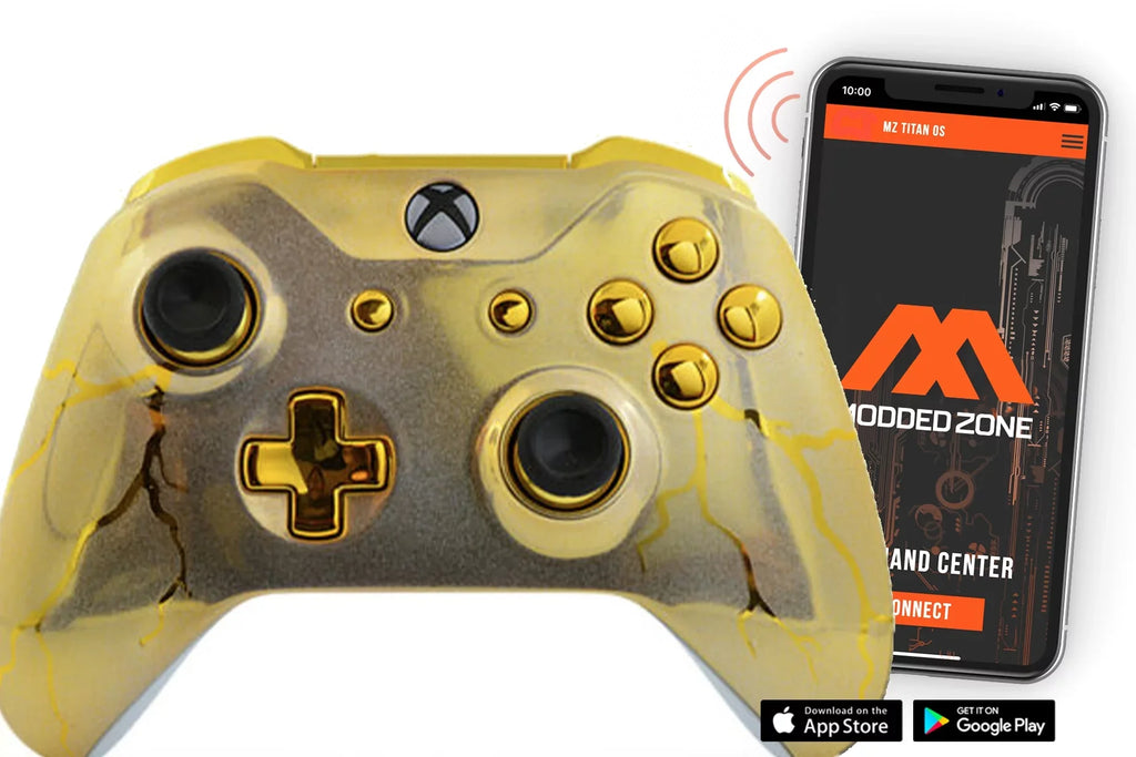 Thunder Gold Xbox Fire Modded mods. COD S Controller. One Rapid FPS Warzone SMART Custom