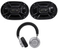 Marine/ATV/Motorcycle/Boat 2) Car 450w Speakers+Headphones Audio Polk DB692 6X9"