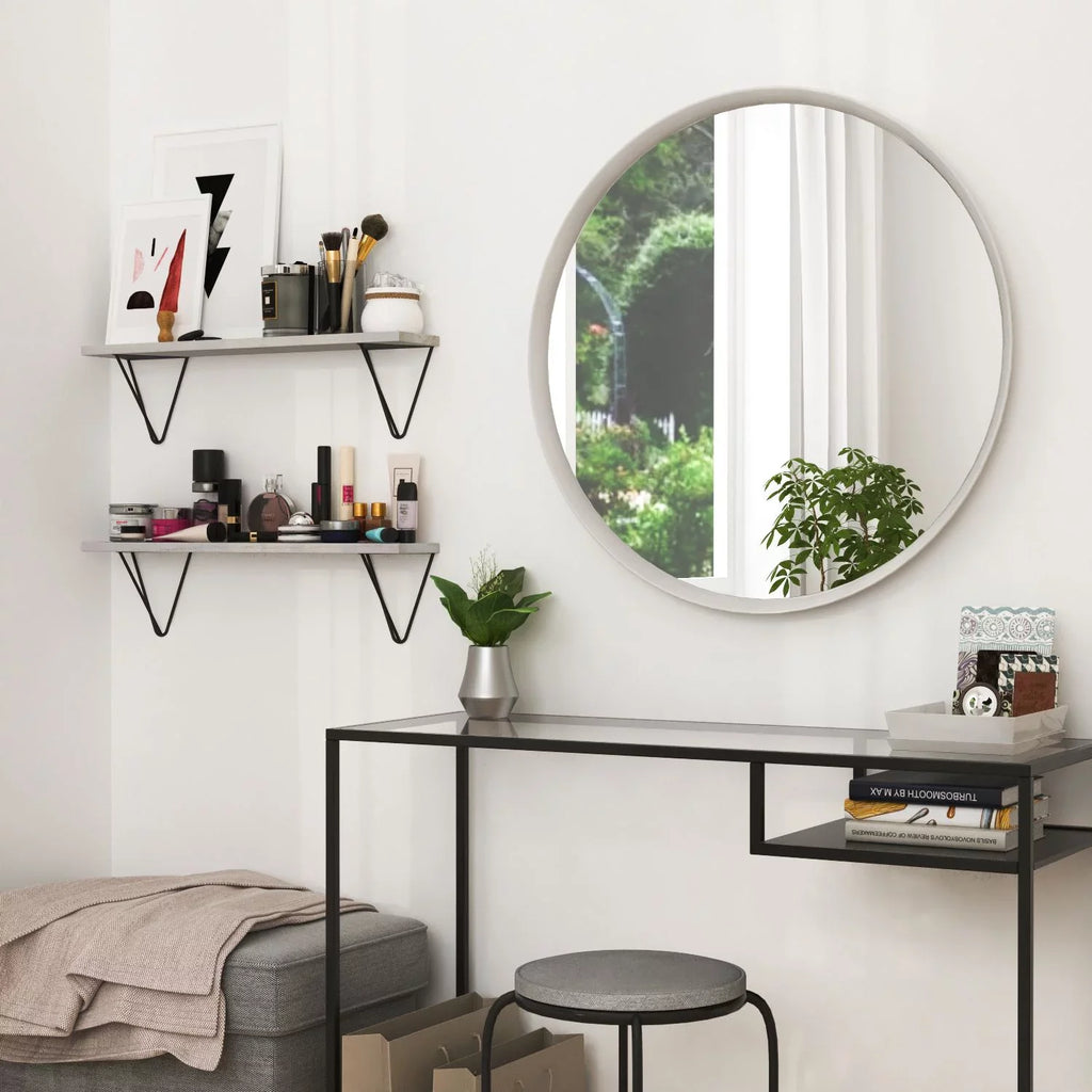 Over Floating Room Toilet Laundry Wall Shelf 24" Set Colmar Storage White, Shelves, of Bathroom Organizer The Wallniture 2