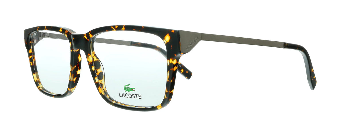 Eyeglasses Havana Lacoste 220 mens Dark Modified L2867 for Rectangle