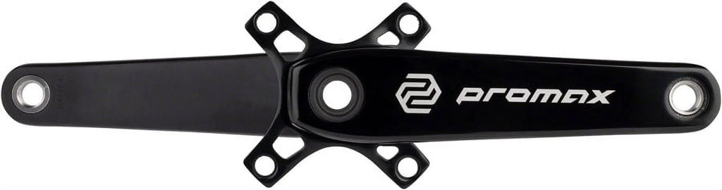 Black HF-2 Crankset - Promax Spindle, 180mm, 2-Piece, 24mm