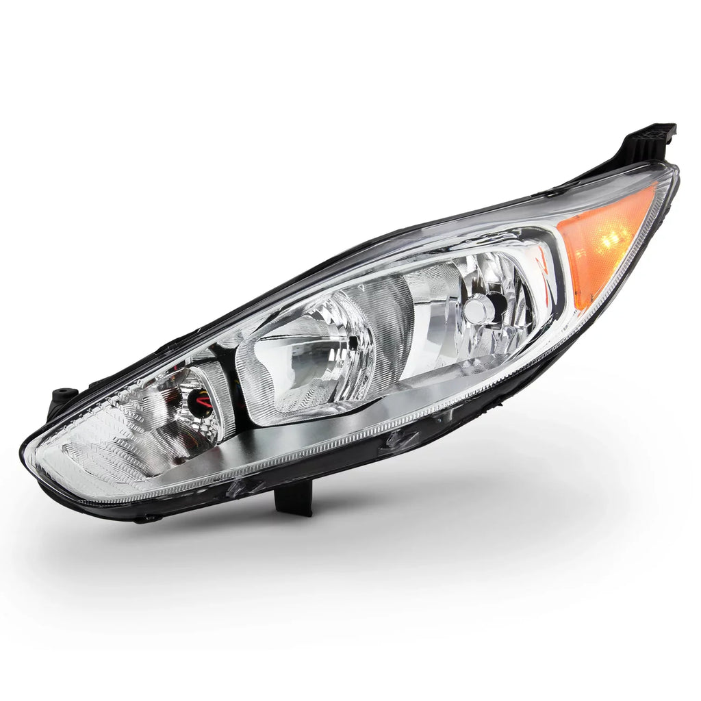 2015 Fits Driver - Chrome 2017 Hatchback [Halogen Left 2014 Sedan Headlamp Ford Titanium 2016 Type] AKKON Fiesta Headlight