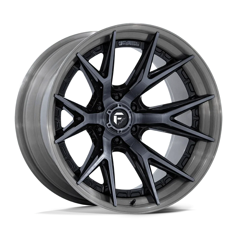 FC402 Brushed (-18mm) Black Fuel FORGED 20x10 Catalyst Wheel 6x135 Gloss Gray W/