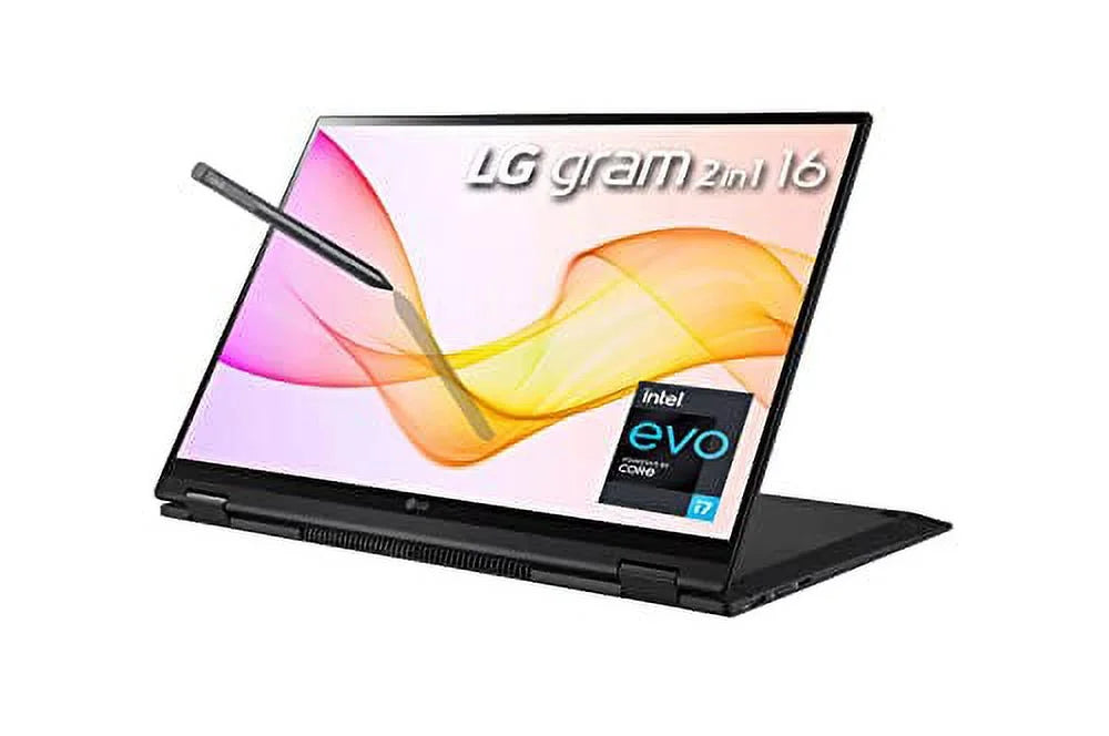 Fingerprint and 2TB(1TBx2) Touch RE Windows EVO RAM IPS WiFi SSD Backlit USB Xe 2023 LG Laptop 16GB 2-in-1 Ultralight w/Pen Iris 11 AX WQXGA Fullday Gram Graphics Intel Battery NVMe i7-1165G7 16"