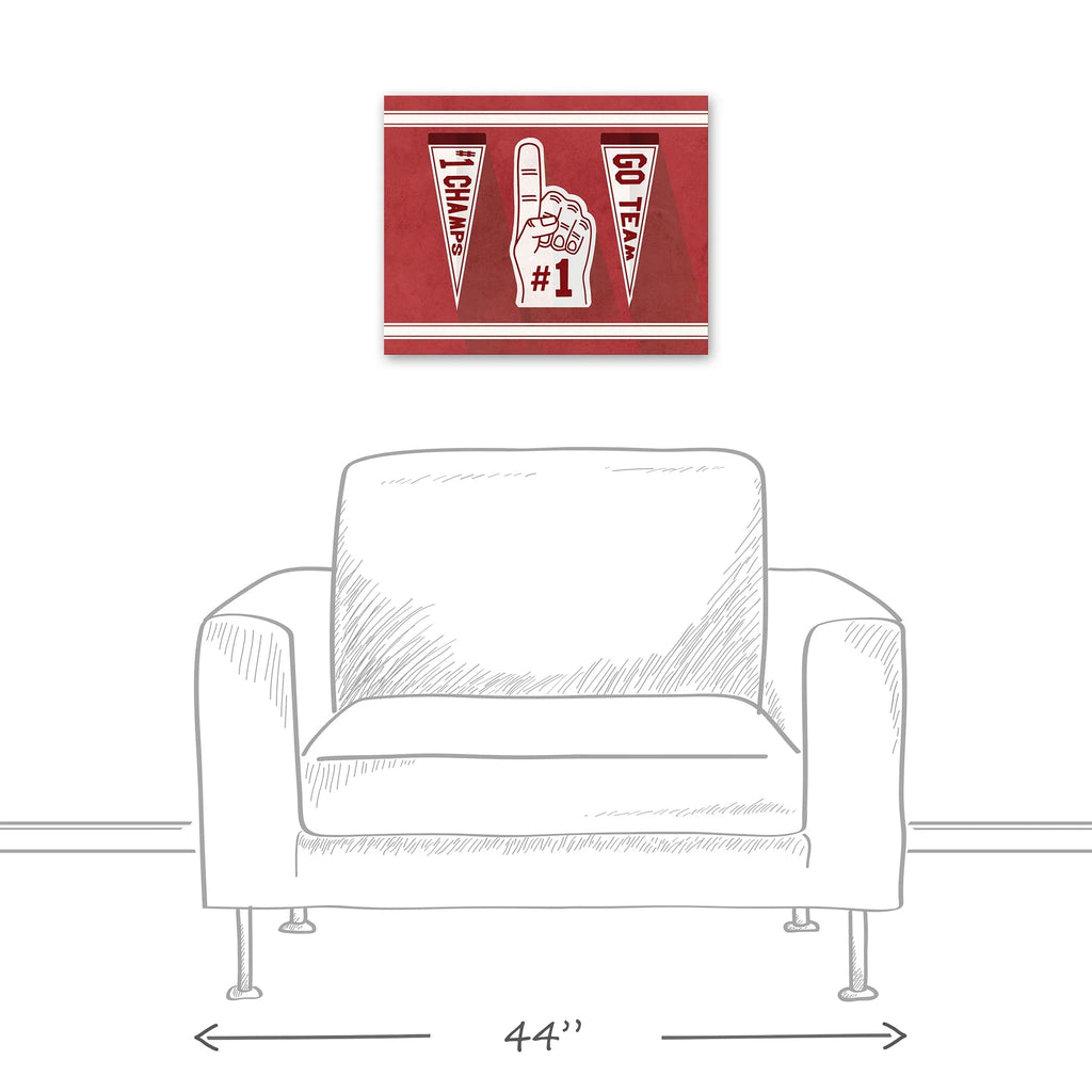 Products One Canvas Fan Number Creative 16x20 Art Wall