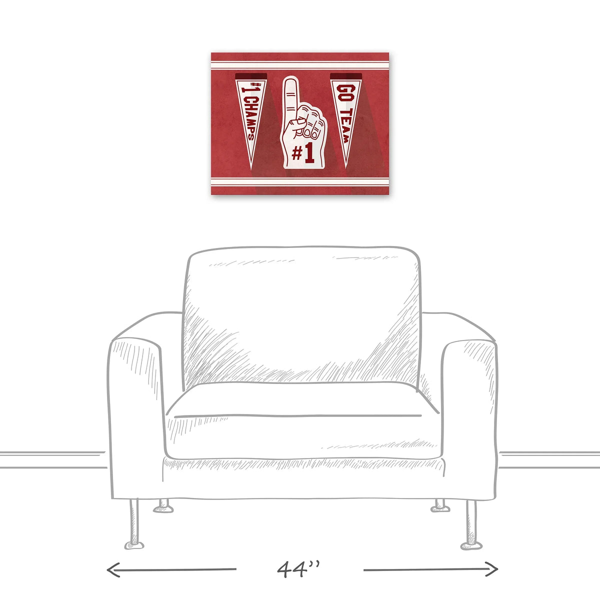 Products One Canvas Fan Number Creative 16x20 Art Wall