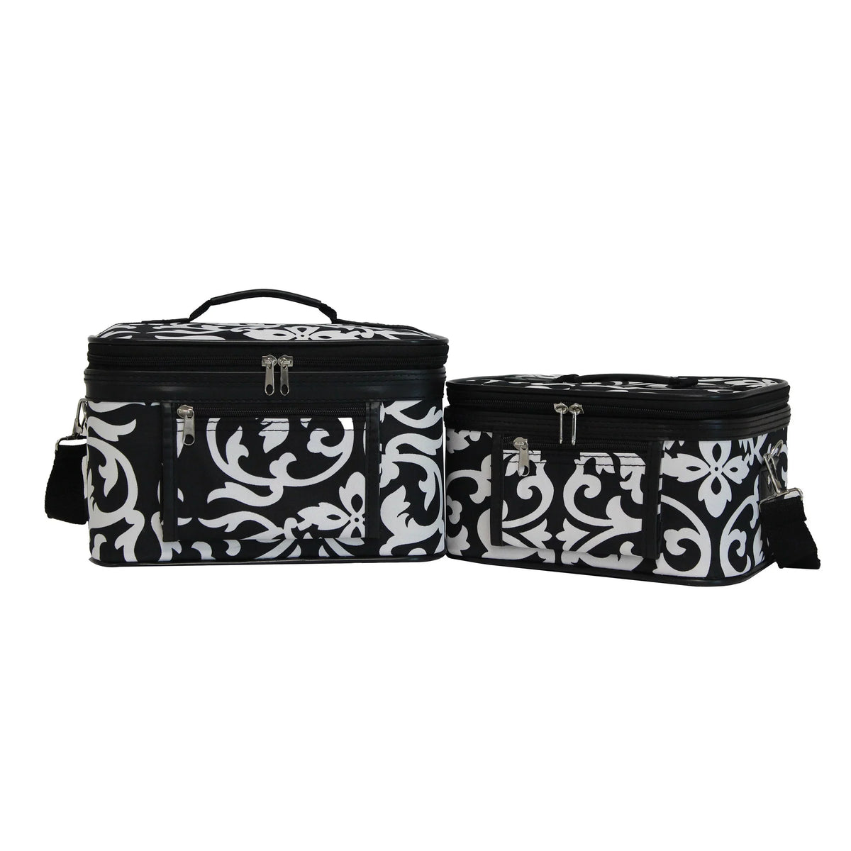 Case Cosmetic 2-Piece Pink World Traveler Set Trim Damask -