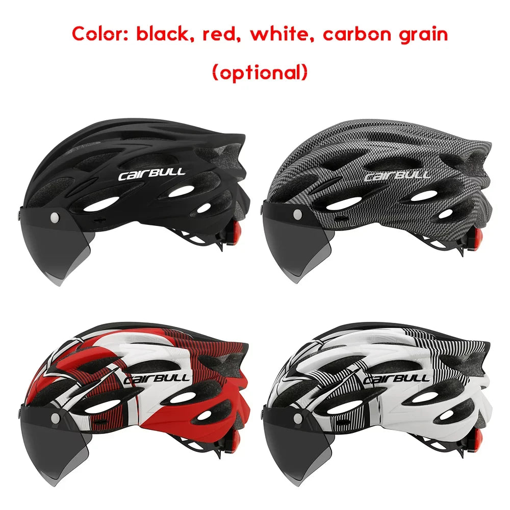 Riding Mountain And Helmet Lens With Riding Helmet 6588 Riding Road Helmet Taillight Brim bike Equipment