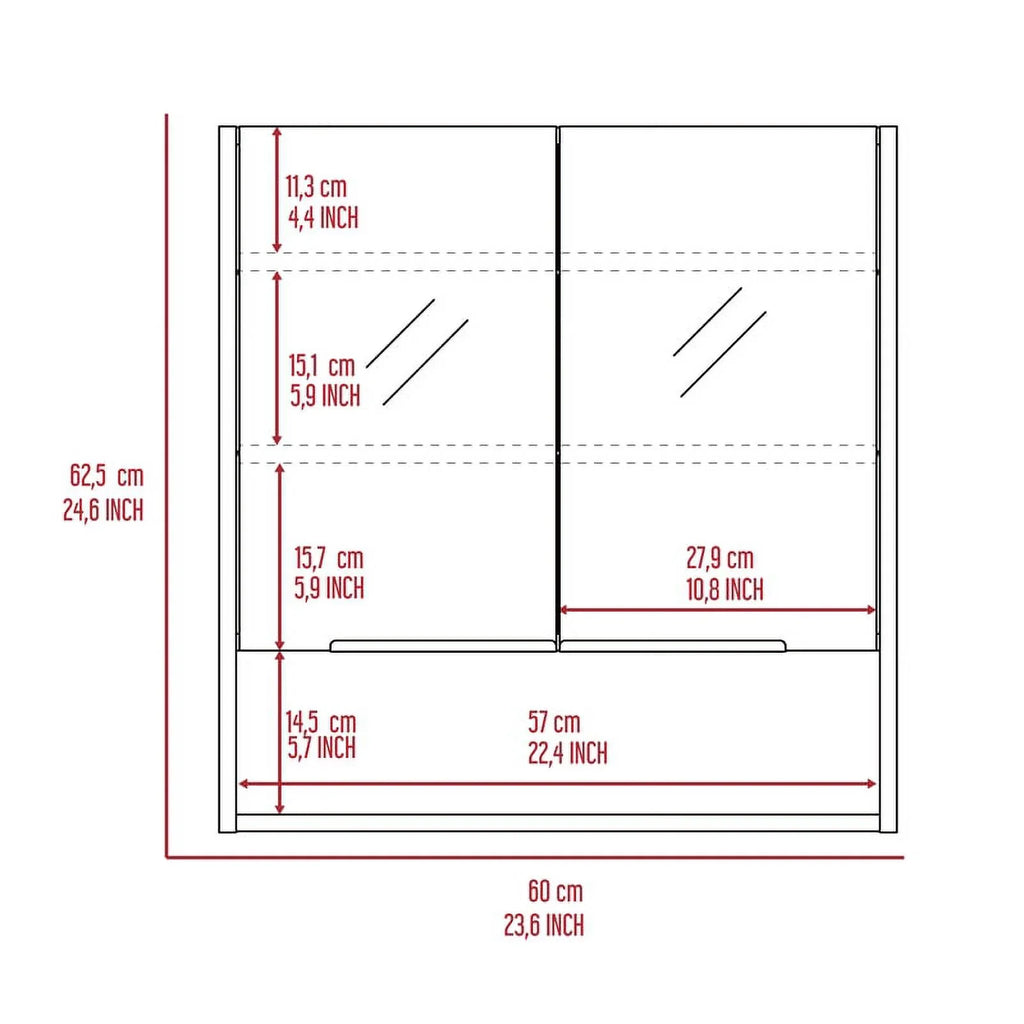 Medicine One 63" Square Cabinet with Set 2-Piece Door & Cabinet Home Linen