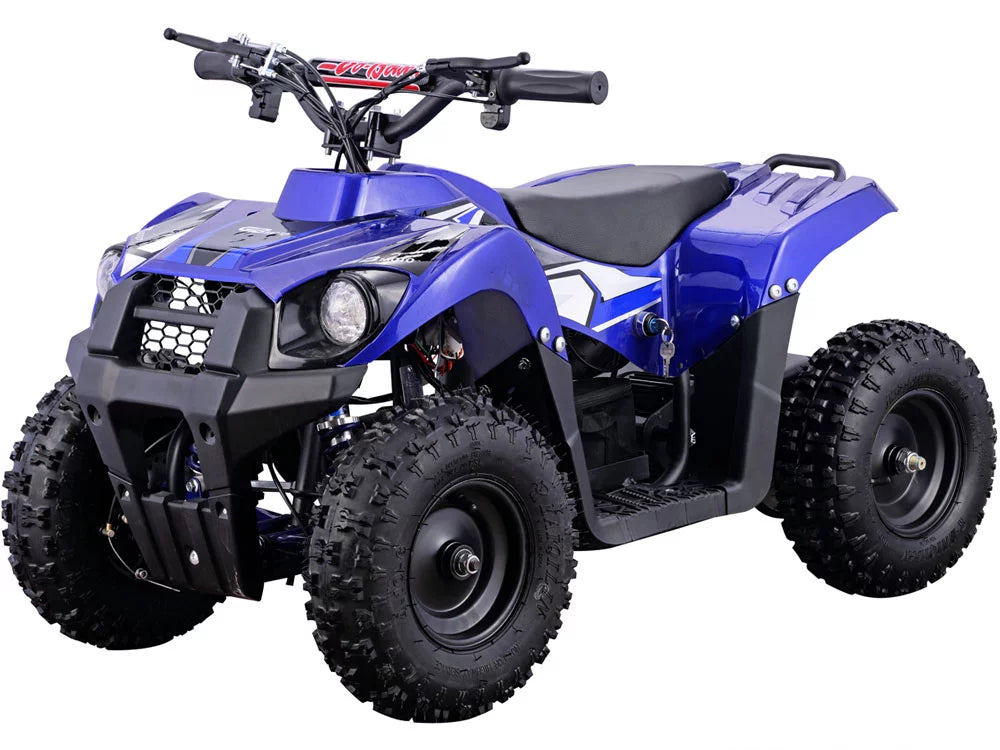 Wheeler 36V 500W Blue Kids MotoTec Battery Powered Monster ATV Four