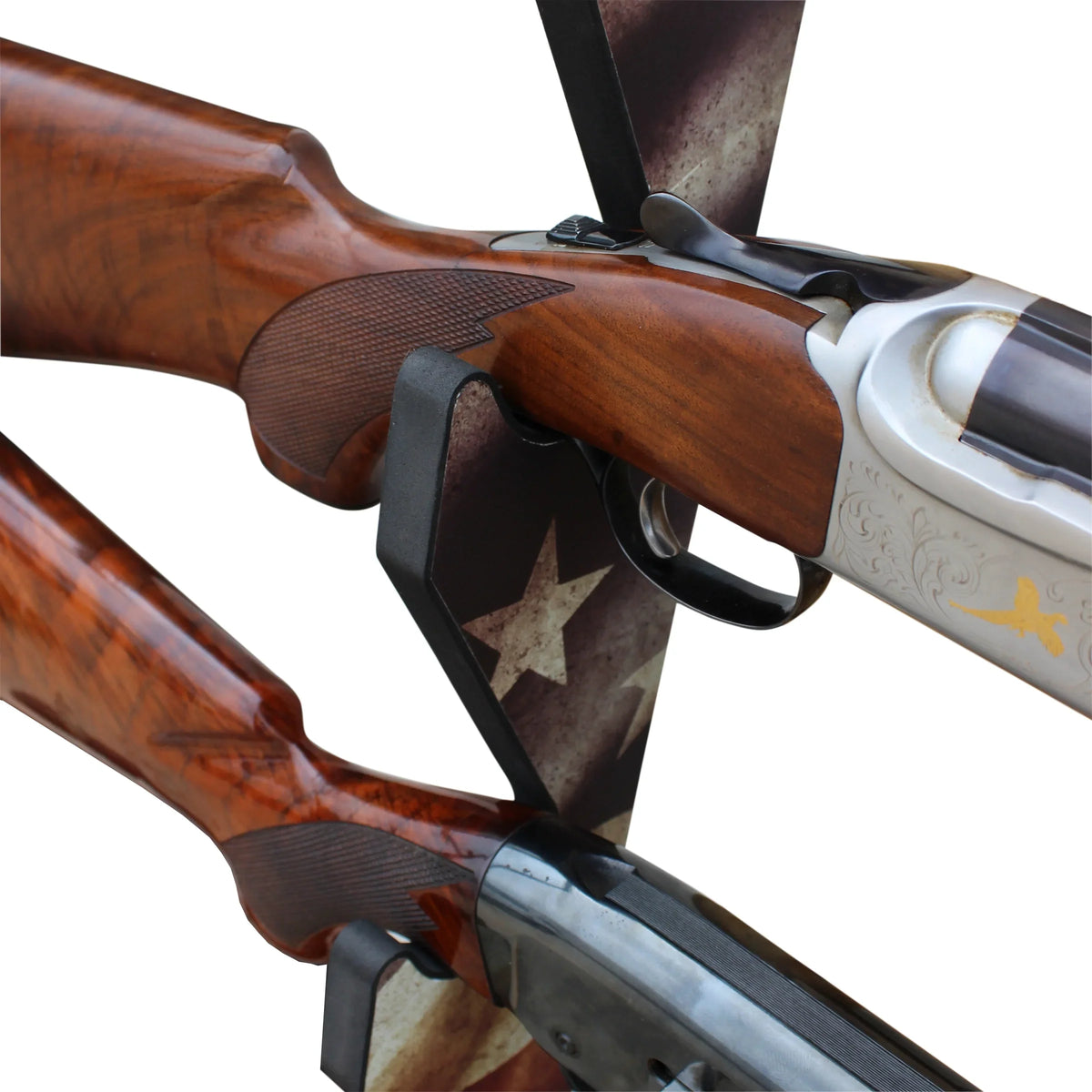 Indoor Convenient Rifle/Shotgun - Display 3 Finish Rack Storage Creations Easy Assembly Rush Creek Americana Wall