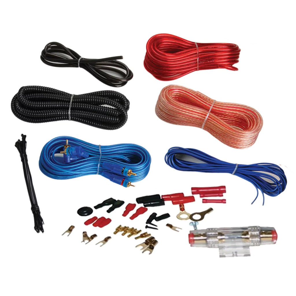 Speaker Wire, Receiver, Bundle: Amplifier, DIN Kit, Antenna 4x Gauge 4-Channel Pontoon Double White Installation Boat Bluetooth Speakers, FT Audio Amp Waterproof Radio 50 18 6.5'' 21-29' Marine Pyle