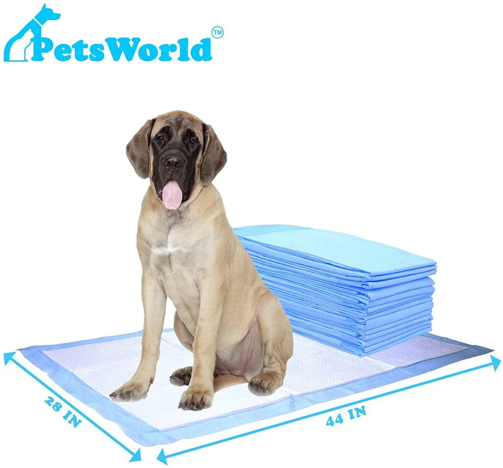1,000 inch, Training/Potty XXXL PETSWORLD Massive Resistant, Mastiff's Absorbent Pads, Dog 28x44 Tear Ct, Leak-Proof Super Gigantic, &