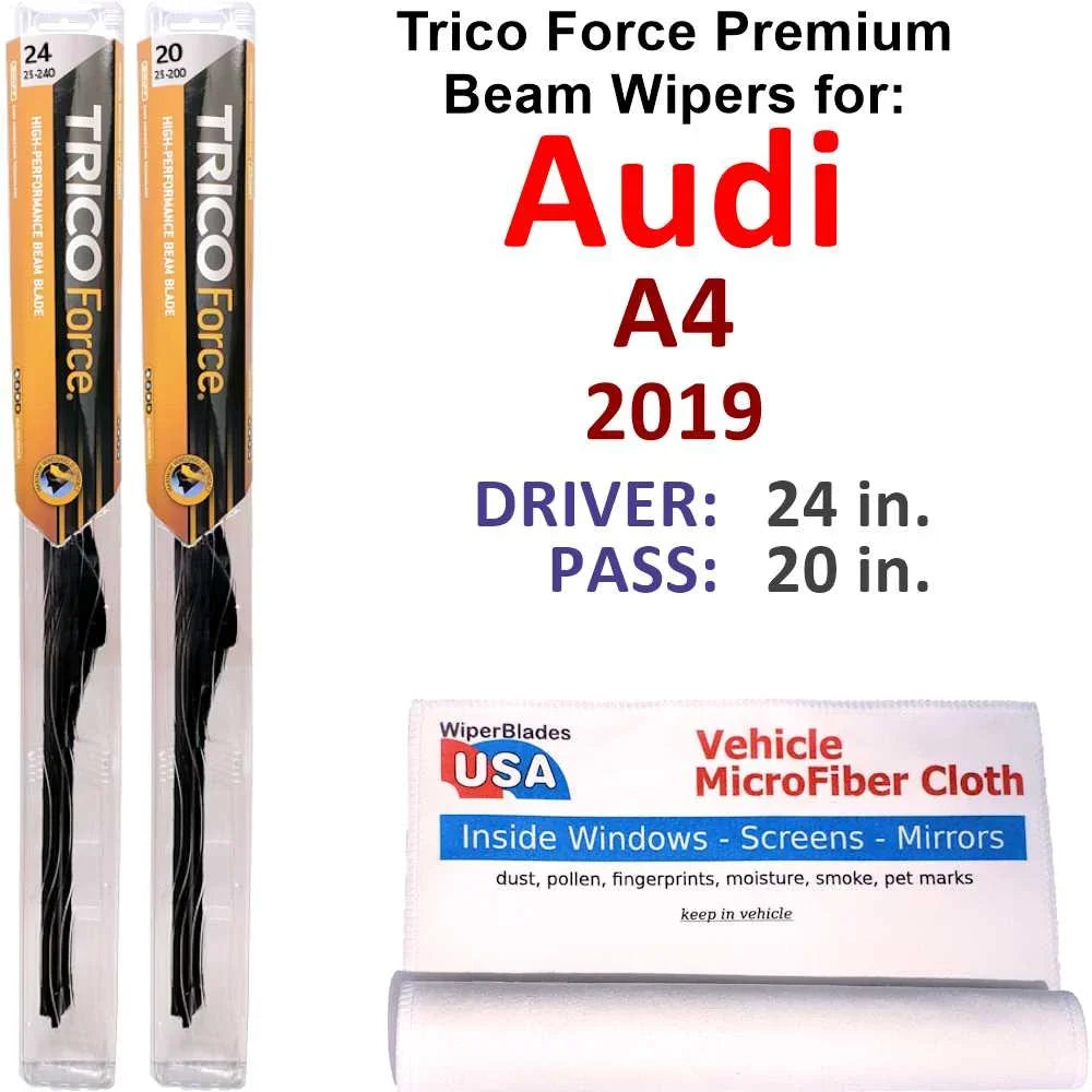 (Set of 2019 Audi 2) Wipers Beam Performance A4