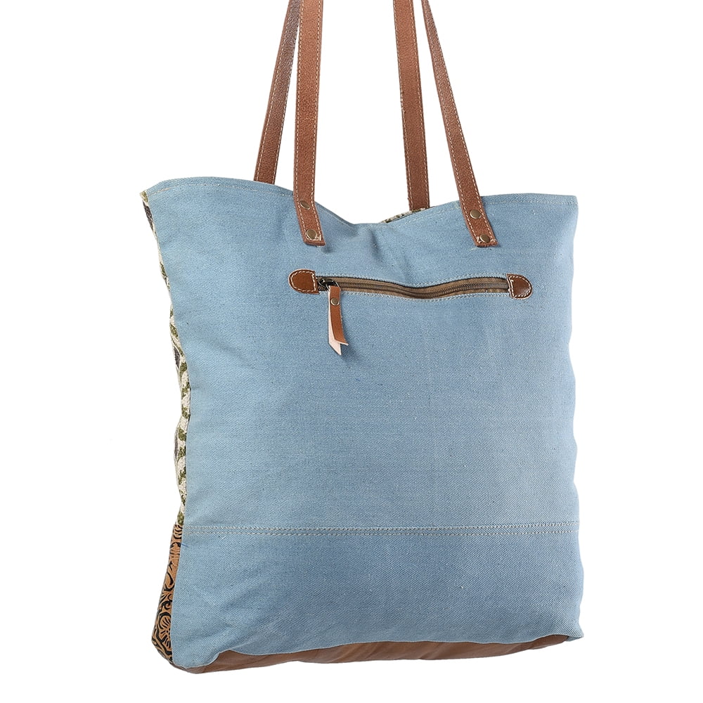 Wool purse women Embossed Canvas KB241 western bag OHLAY Leather TOTE Upcycled Genuine KB Upcycled handbag