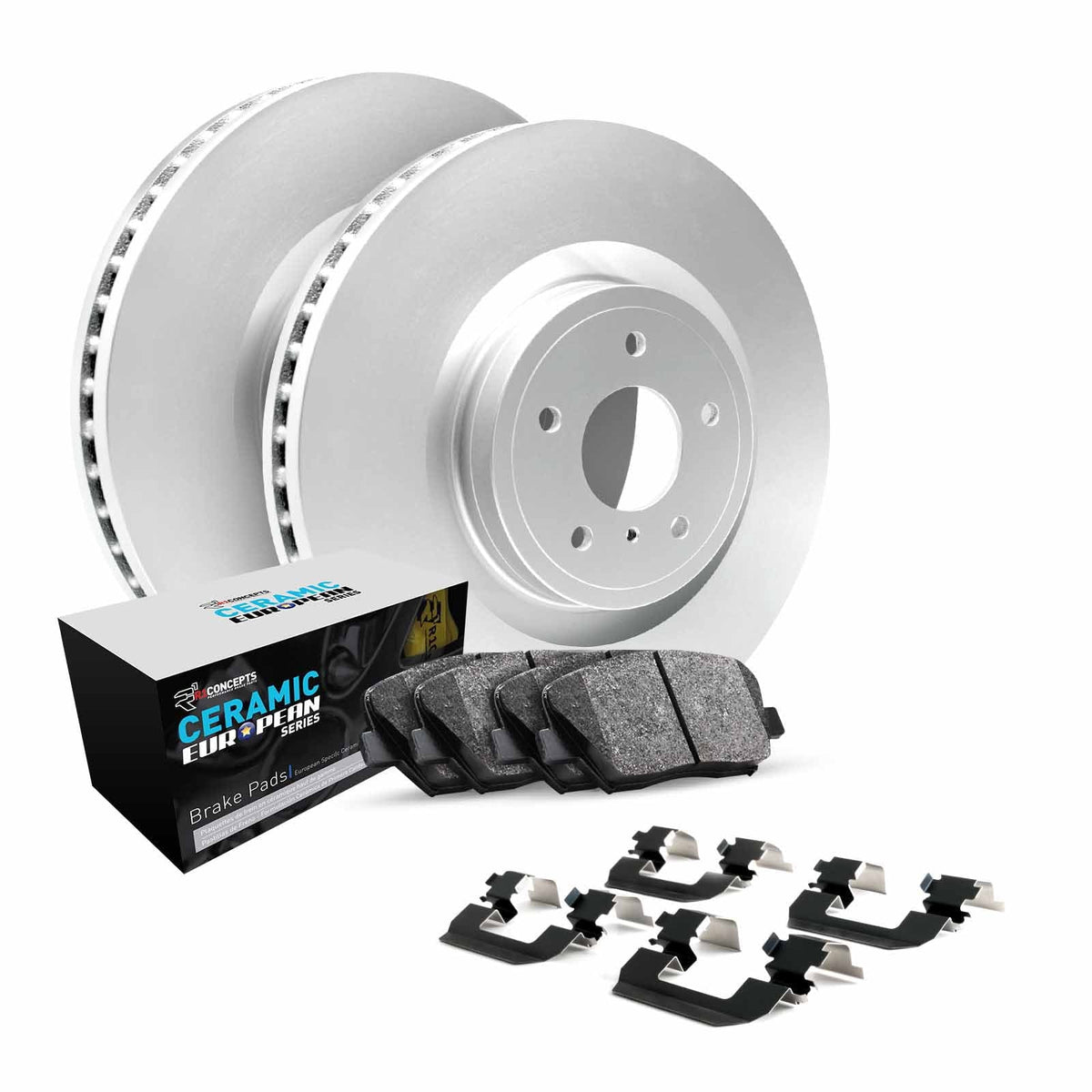 R1 59006 HONDA Rotors CIVIC Pads select: Coated 2017-2020 Euro Brake Carbon & Wdth1 Fits W/ SI R1 Ceramic Concepts