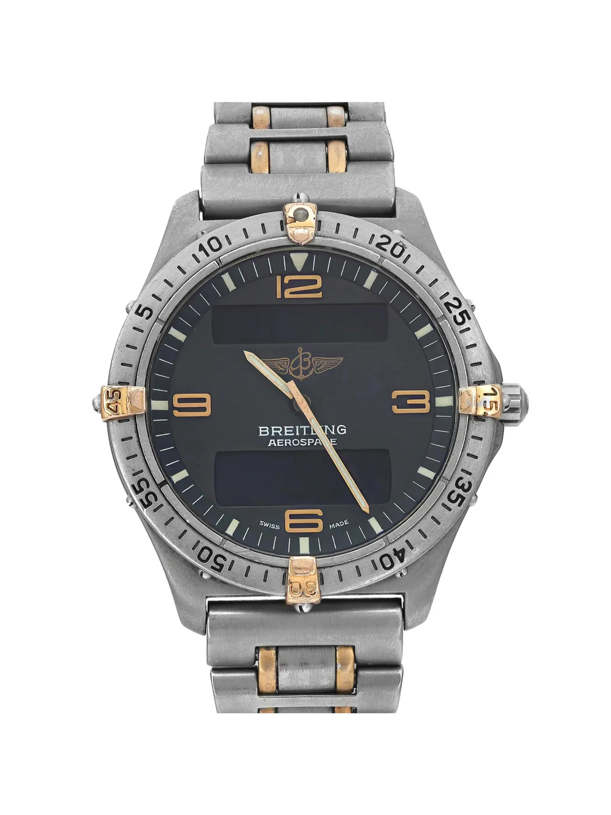 F56062 Breitling Pre-owned (Good) Titanium Mens 40mm Aerospace Watch