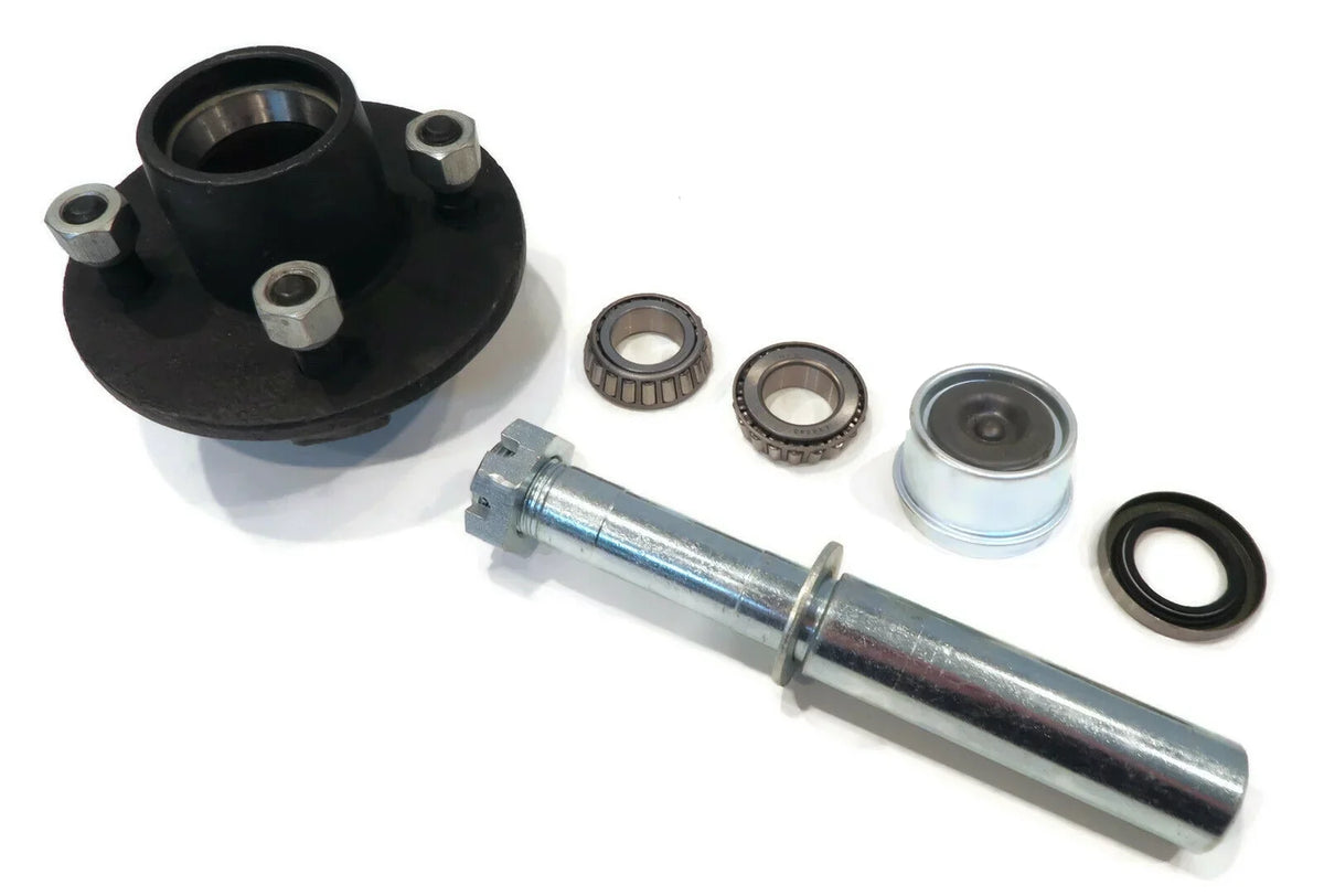Bolt Spindle 4 Hub 4" Axle & ROP 1" Assembly Shop BT8 Round Kit | Trailer Idler on The W/