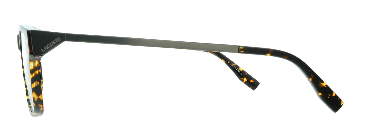 Eyeglasses Havana Lacoste 220 mens Dark Modified L2867 for Rectangle