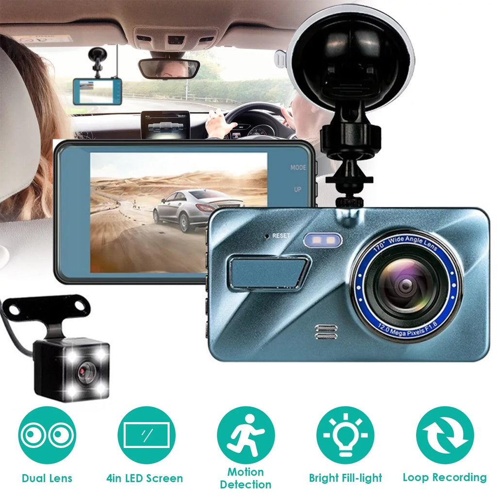 Dash and Dual Parking Motion Screen, 170° Angle, Front Cam, Detection iMounTEK Camera, Dash Super Car Wide Rear G-Sensor, 4.5inch Monitor,