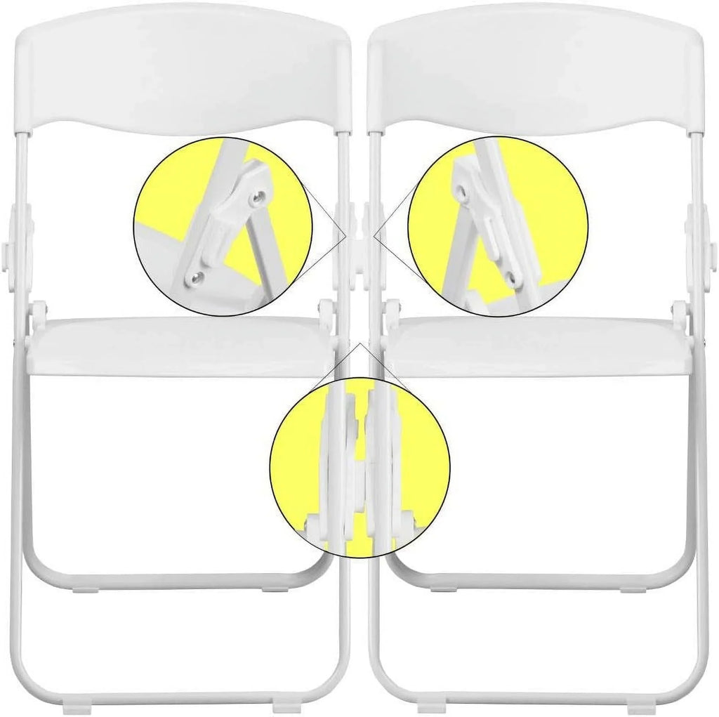 Ganging Heavy Brackets Built-In HERCULES 500 Chair White With Series Duty 2 Pack Folding Capacity Lb. Plastic
