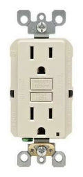 5-15R Almond SmartlockPro 15 125 Outlet pk volt 1 Leviton amps Duplex GFCI Light