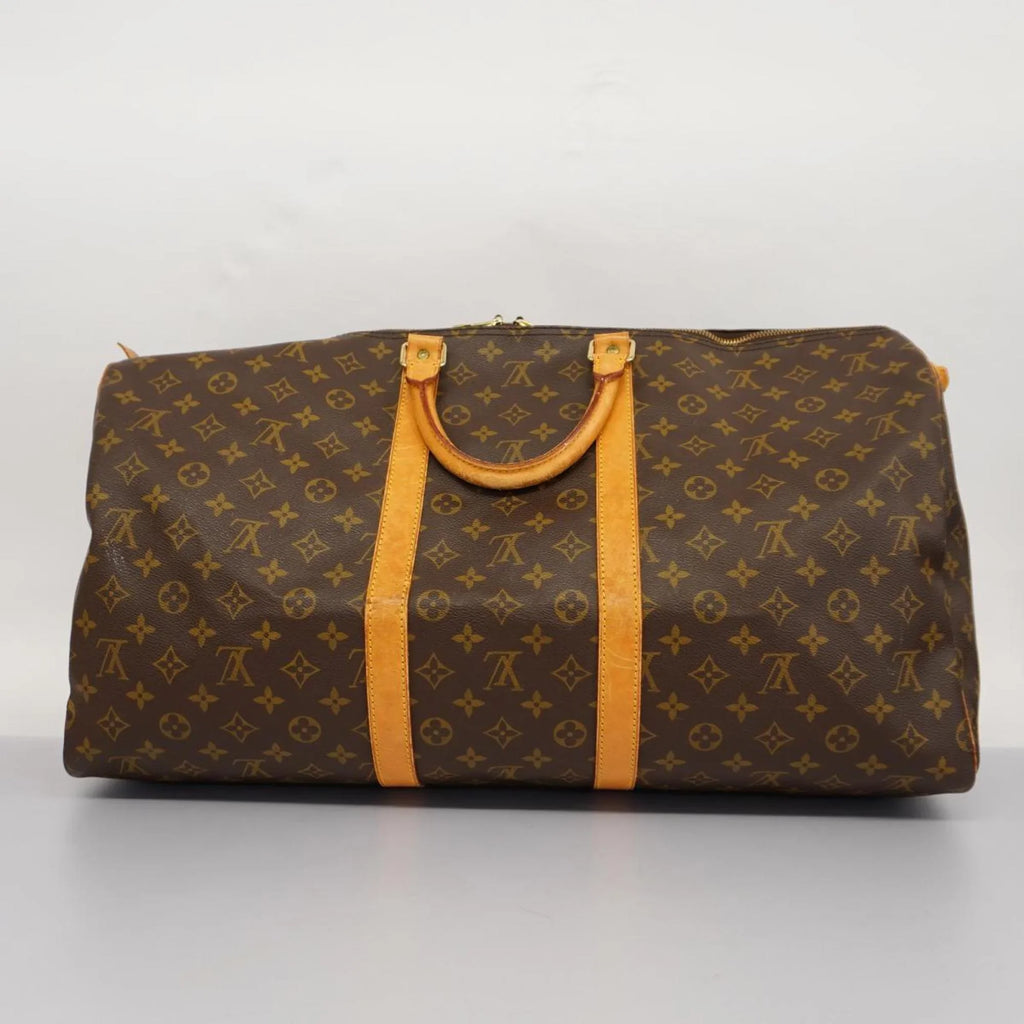 55 Keepall Bag M41424 (Good) Brown Louis Monogram Vuitton Boston Pre-Owned Women's Men's