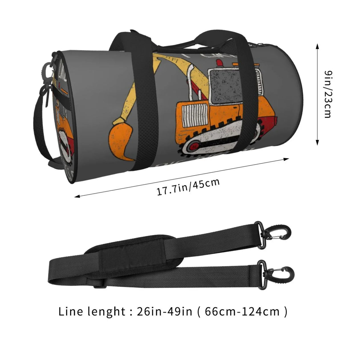Bag and with Coaee Cylinder Digger Capacity Large Luggage Big Bag Bag Waterproof Sports Compartment Like I Travel Gym Pocket