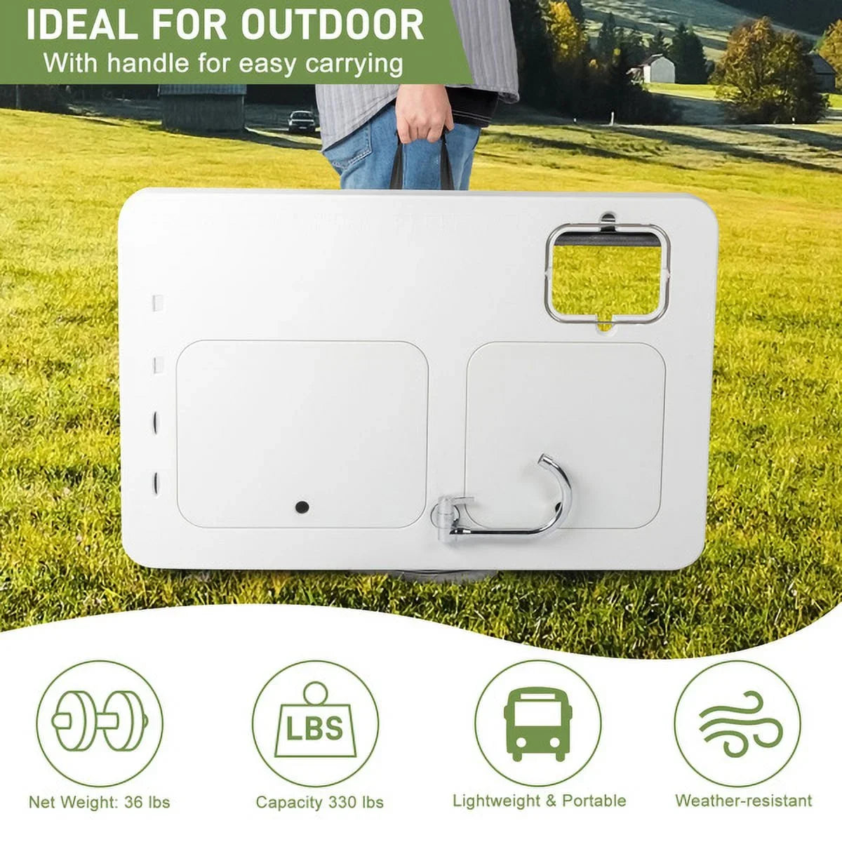 Fish 36.38 Outdoor Prepare with - fresh Table Cleaning fish - outdoors ease!