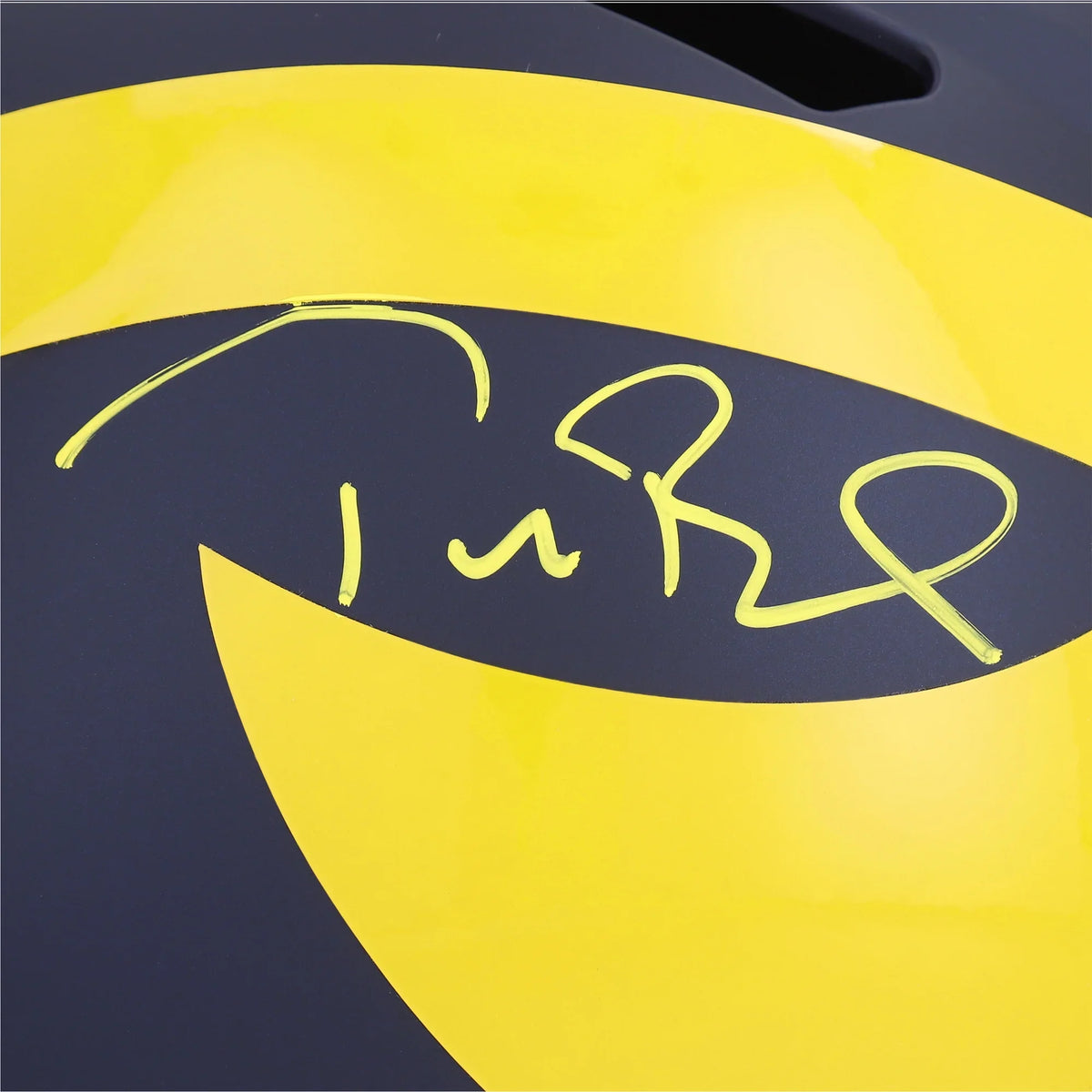 in Michigan Fanatics Wolverines Paint) Autographed Helmet Authentic Replica Riddell Certified (Signed Brady - Yellow Tom