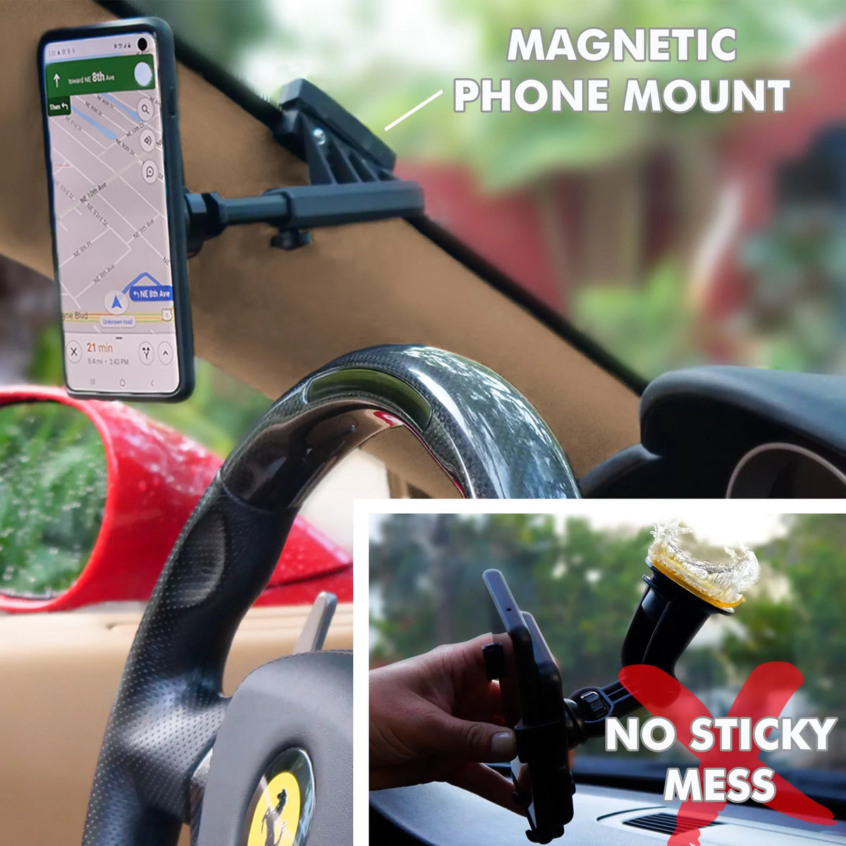 Vehicle Smartphones Phone (Mount Universal Mount NEOS Version Car Samsung, Windshield LG, Magnetic Boat Holder Huawei, and Moto, Best and for D) Nokia, iPhone, Reliable