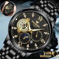 Steel Stainless Waterproof Wristwatch Classic Watch Men's Quartz Luxury Luminous