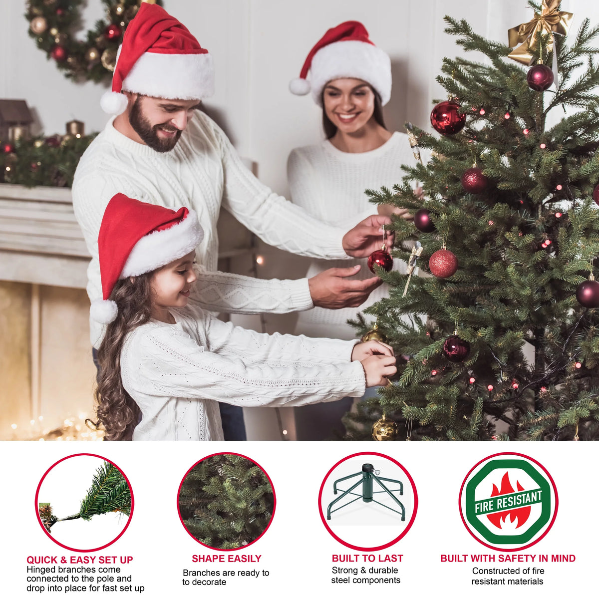 listed Fir Lights Fraser ft. Pre-lit UL Christmas Slim 800 Clear Artificial 9 Tree