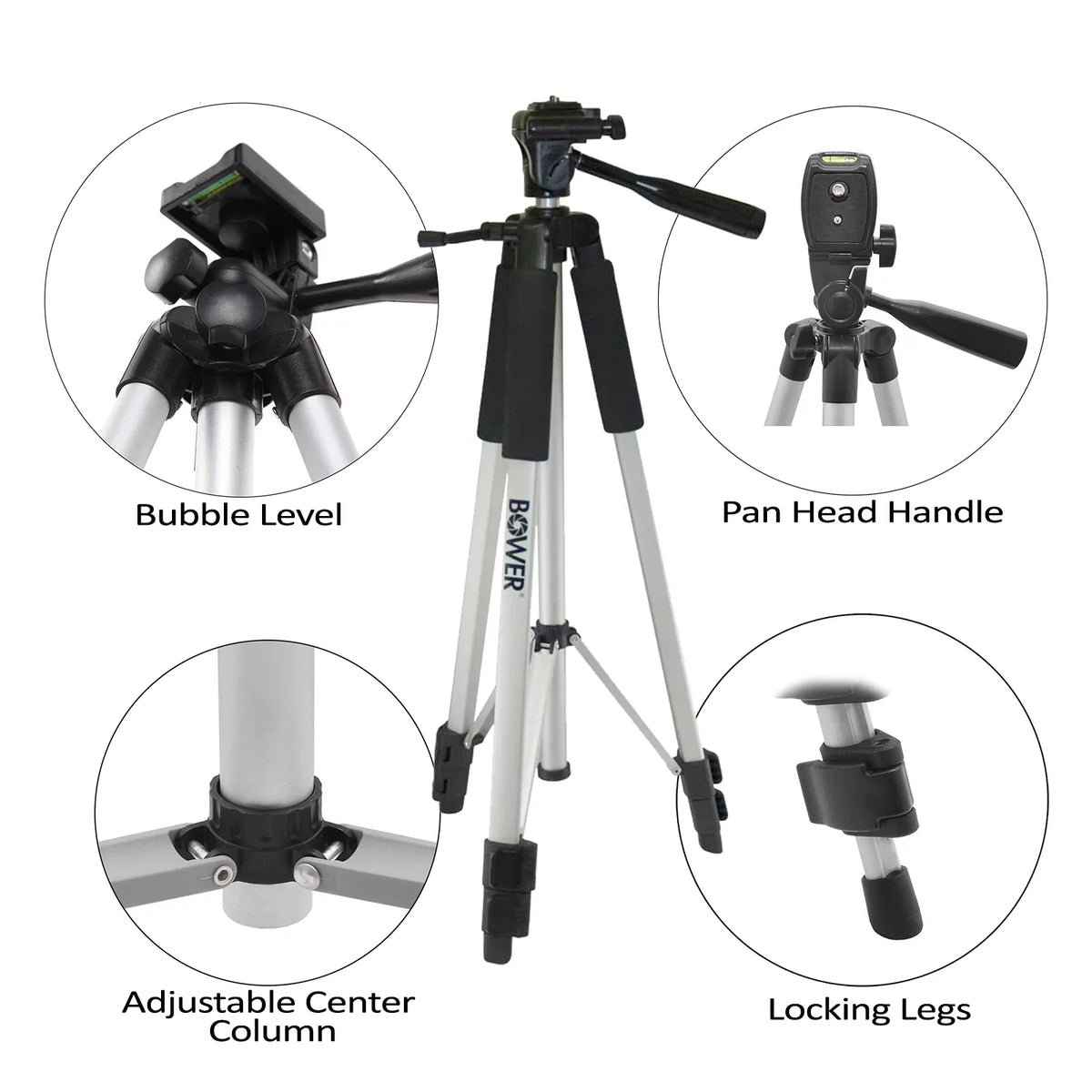 Cell UltraPro Phone, Bonus 59" with Universal Control Tripod Aluminum Compatible Microfiber + with Full-Size Cloth UltraPro Inch Remote Camera Cleaning Includes Smartphone iPhone/Android Mount