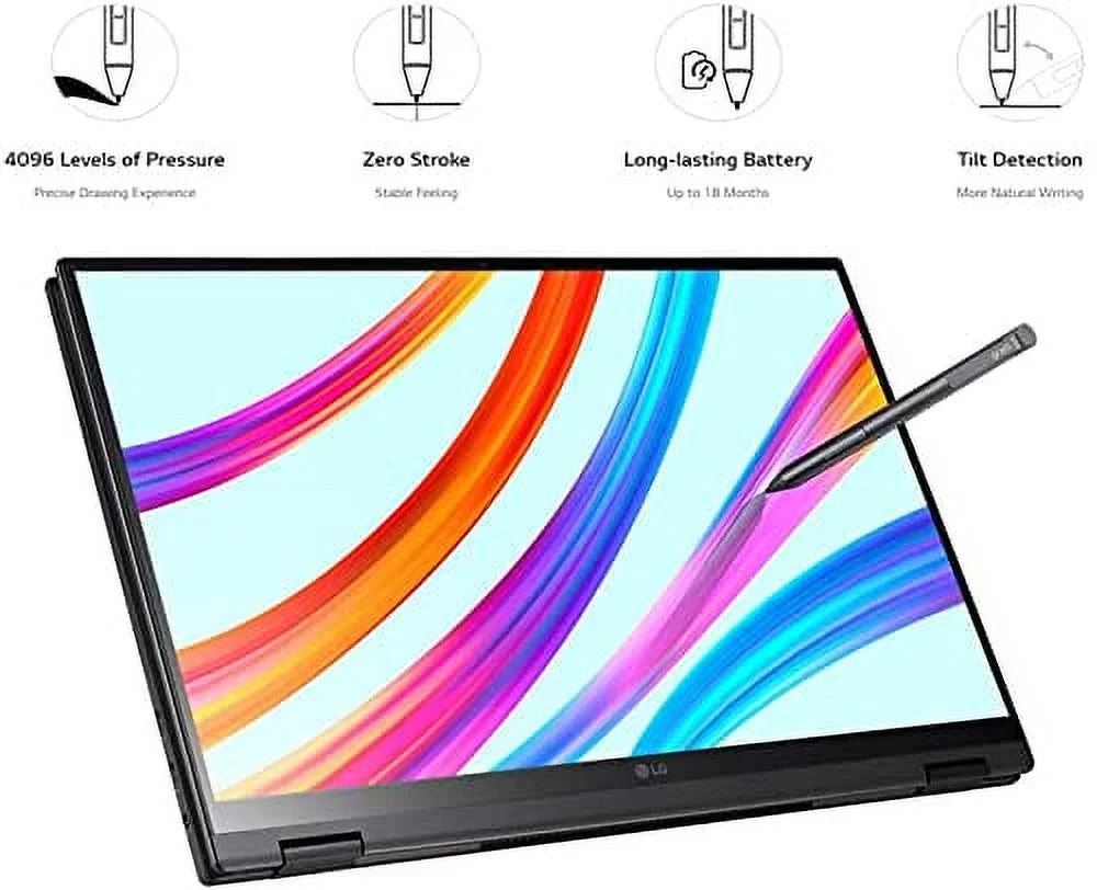 x PCIe Webcam 6, 21 Ultra-Light Laptop, LG SSD) Evo i7-1165G7, (2560 Pen, 16:10 16" gram 4, 1600) WQXGA Stylus Touch | Wi-Fi 2in1 Battery Thunderbolt Life, Fingerprint, (16GB IPS RAM 512GB Hr Display,