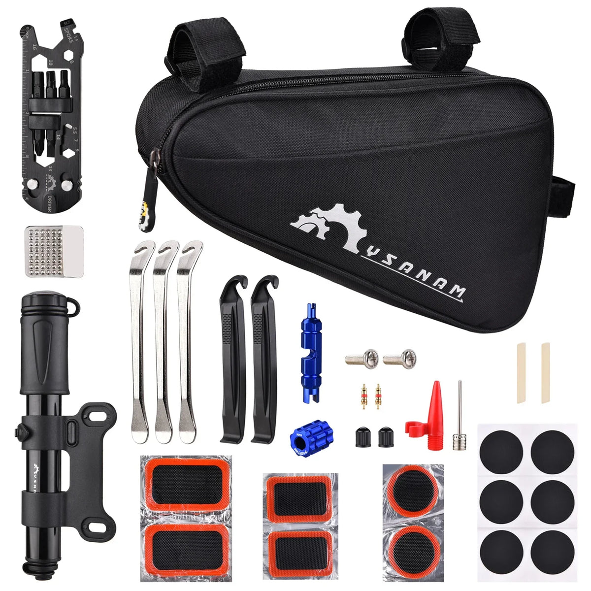 Portable Repair Bike Bike Pump suit,Patches Tools Kit YSANAM tool Tire Kit Tire Pump Bike Kit Tire Tire Kit Tools Kit Kit Pump Tools Tire Tire Tool Tire Pump Kit Tire Tire Tools Set Kit Tube