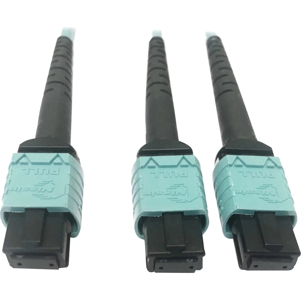 Series 12F 1 Tripp 400G to Aqua, Eaton MTP/MPO-PC MTP/MPO-PC 24F OM4 (x2) 50/125 Optic m Lite Cable, Fiber Plenum (F/F), Multimode